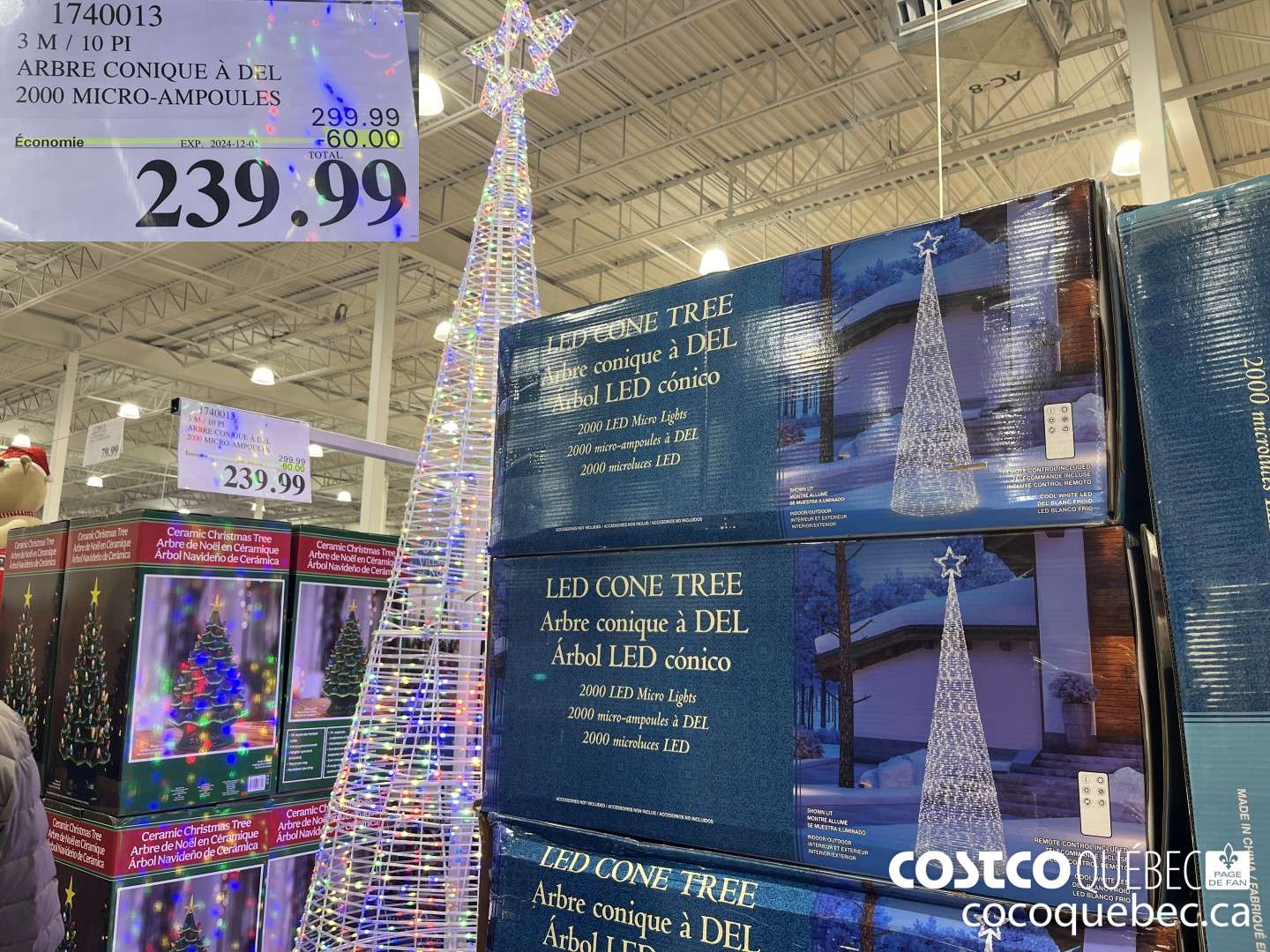 1740013 3 M / 10 PI ARBRE CONIQUE A DEL 2000 MICRO-AMPOULES 2024-12-01 ($60.00 INSTANT SAVINGS) $239.99