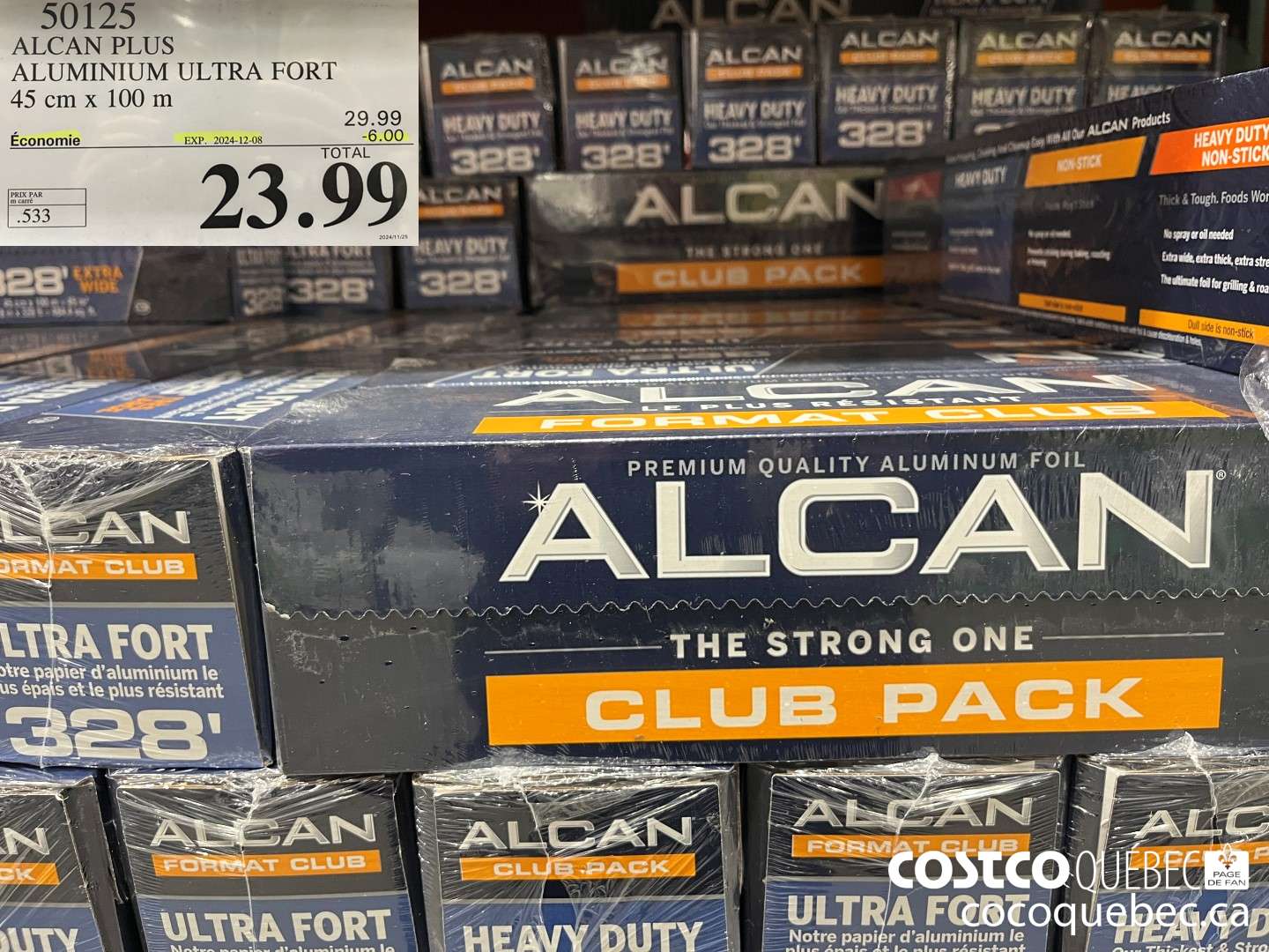 50125 ALCAN PLUS ALUMINIUM ULTRA FORT 45 cm x 100 m  ($6.00 INSTANT SAVINGS EXPIRES ON 2024-12-08) $23.99