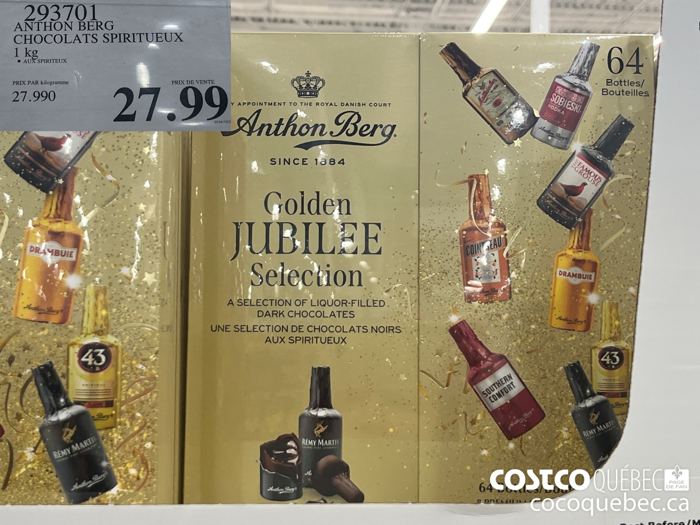 293701 ANTHON BERG CHOCOLAT AUX SPIRITEUX $27.99