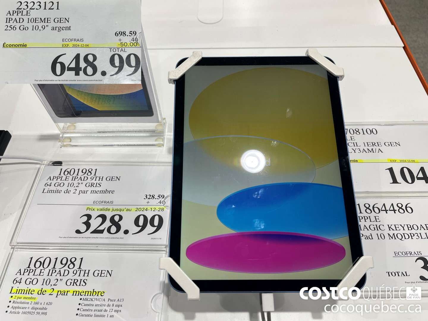 23234020 APPLE IPAD 10EME GEN  ($50.00 INSTANT SAVINGS EXPIRES ON 2024-12-04) $648.99