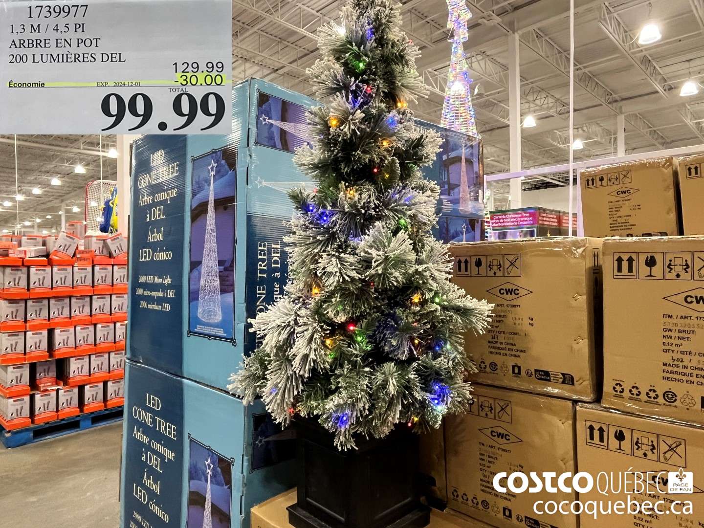 1739977 ARBRE EN POT 200 LUMIERES DEL  30.00 0FF (EXPIRES ON 2024-12-01) $99.99