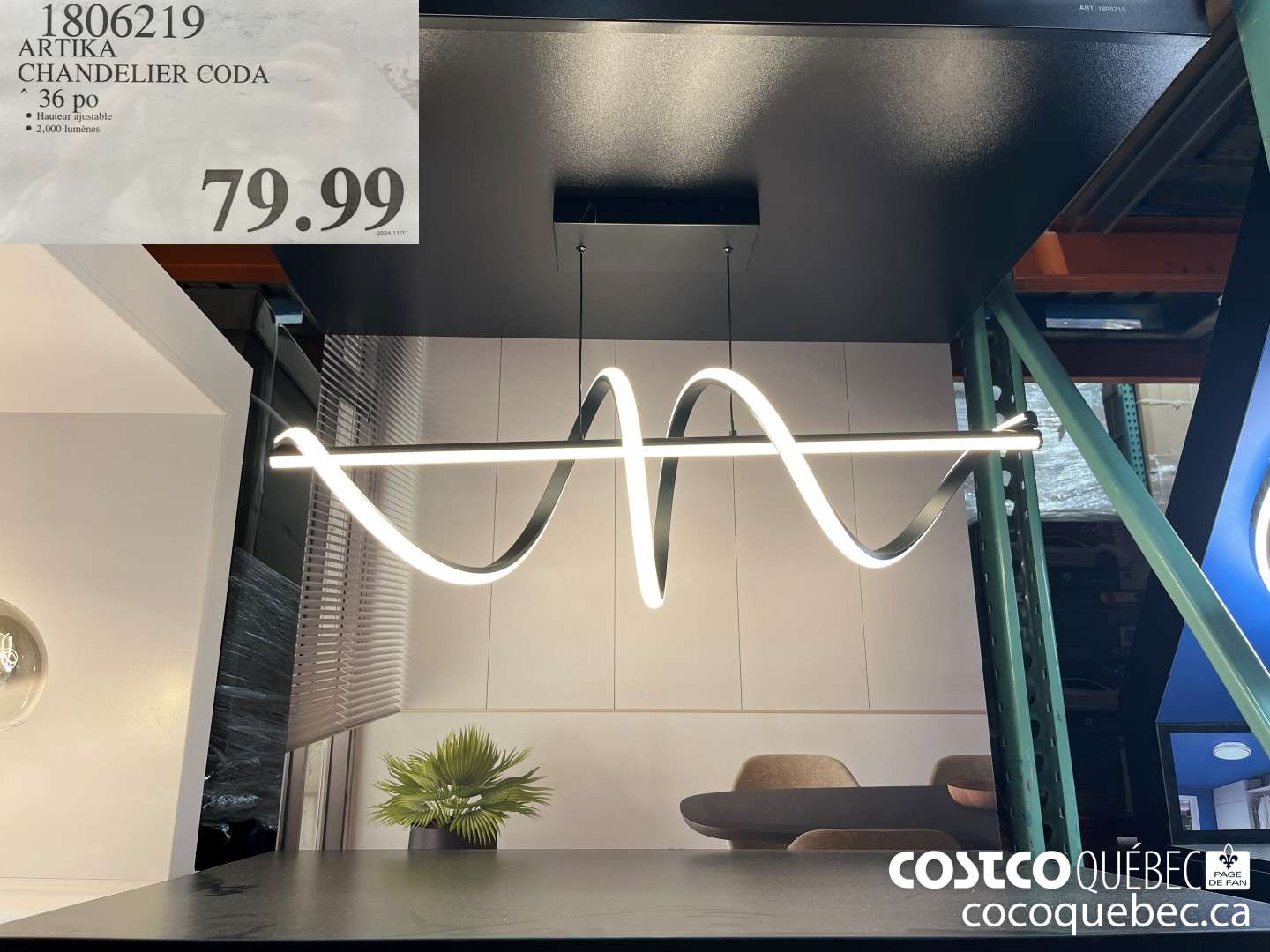 1806219 ARTIKA CHANDELIER CODA  $79.99