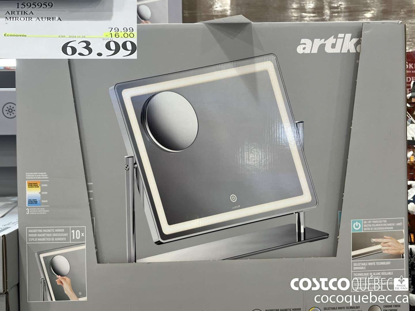1595959 ARTIKA MIROIR AUREA  ($16.00 INSTANT SAVINGS EXPIRES ON 2024-11-24) $63.99
