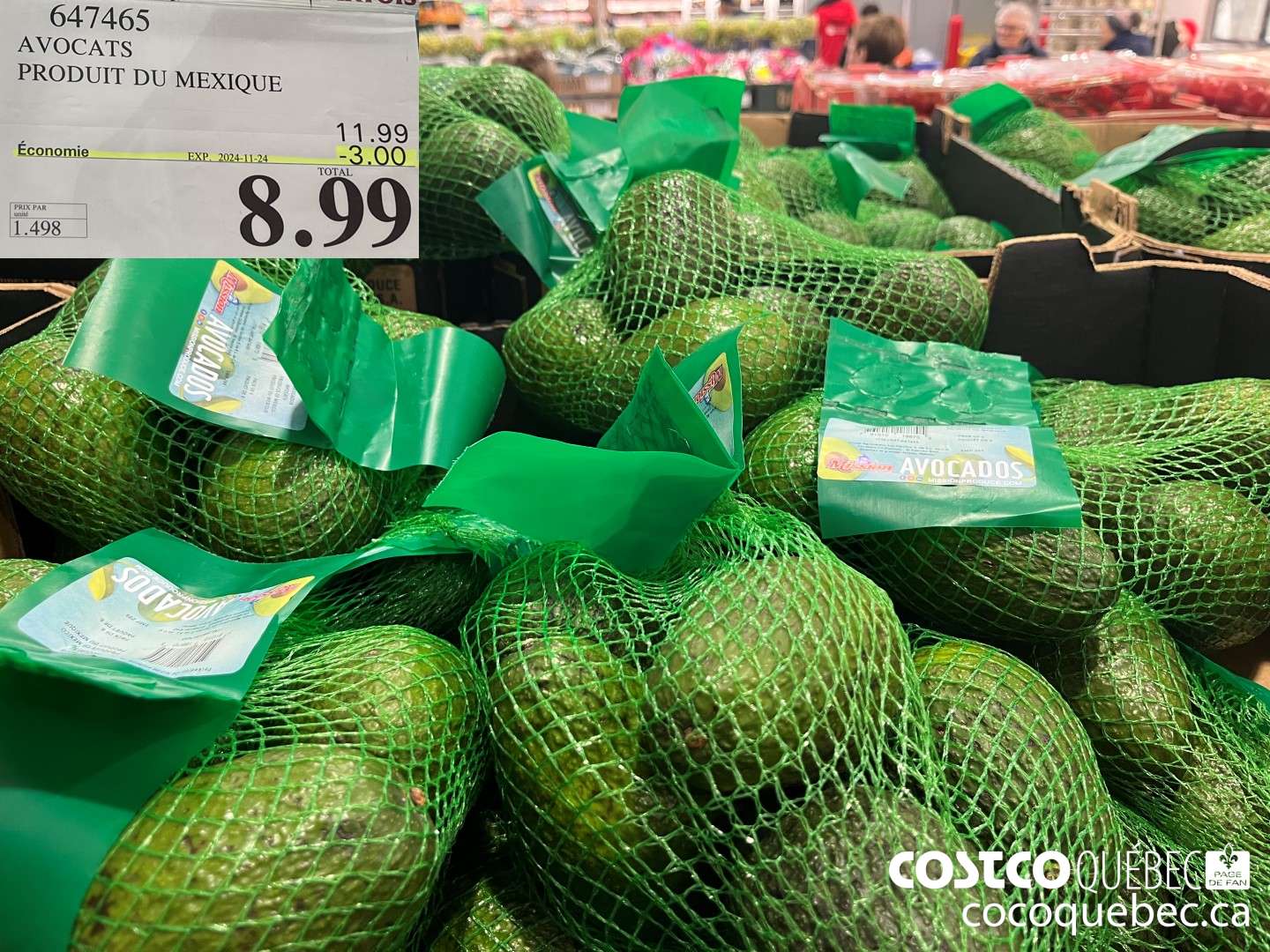 647465 AVOCATS PRODUIT DU MEXIQUE  ($3.00 INSTANT SAVINGS EXPIRES ON 2024-11-24) $8.99