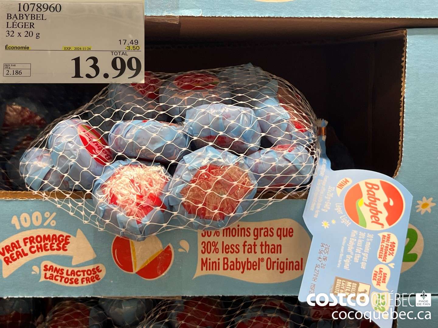 1078960 BABYBEL LEGER 32x 20 G ($3.50 INSTANT SAVINGS EXPIRES ON 2024-11-24) $13.99