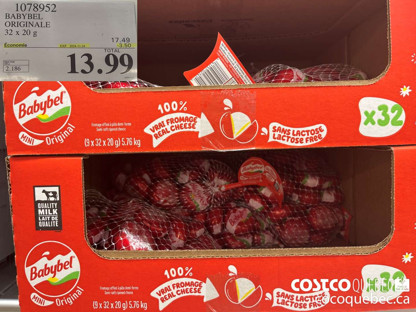 1078952 BABYBEL ORIGINALE  ($3.50 INSTANT SAVINGS EXPIRES ON 2024-11-24) $13.99