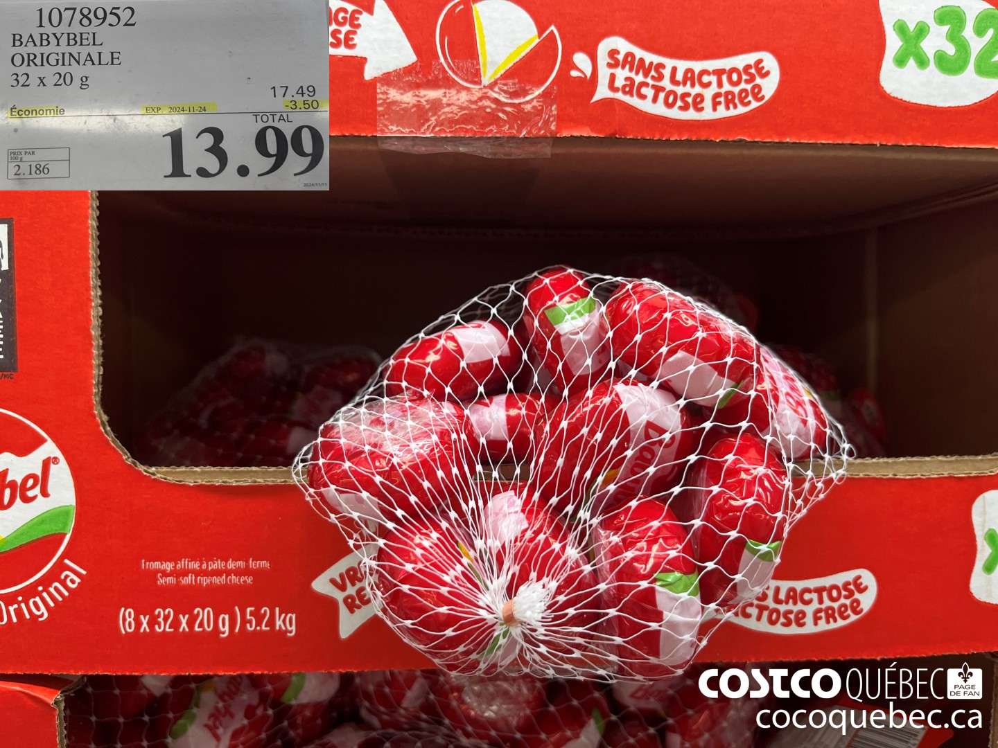 1078952 BABYBEL ORIGINALE  ($3.50 INSTANT SAVINGS EXPIRES ON 2024-11-24) $13.99