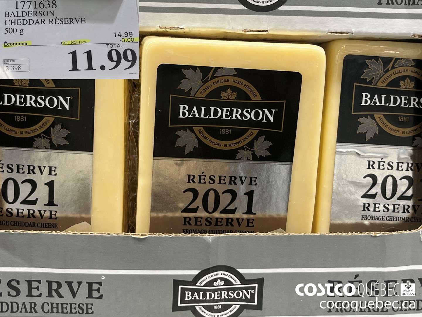 1771638 BALDERSON | CHEDDAR RESERVE  ($3.00 INSTANT SAVINGS EXPIRES ON 2024-11-24) $11.99