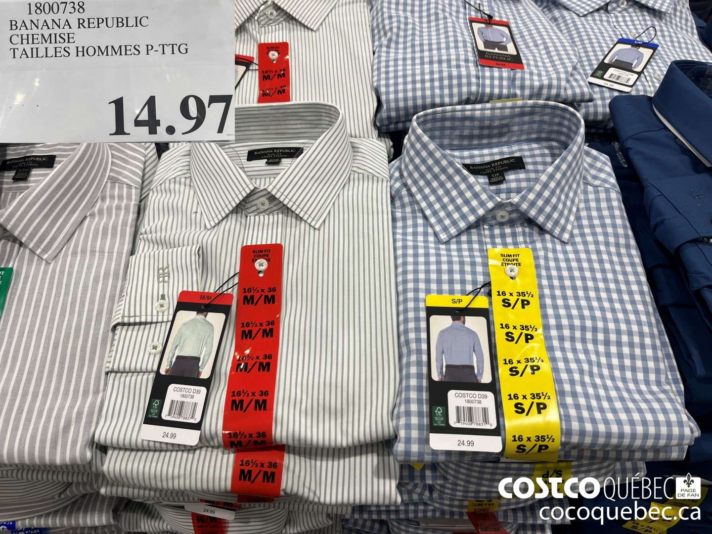 1800738 BANANA REPUBLIC CHANDAIL TAILLES HOMMES P-TTG  $14.97