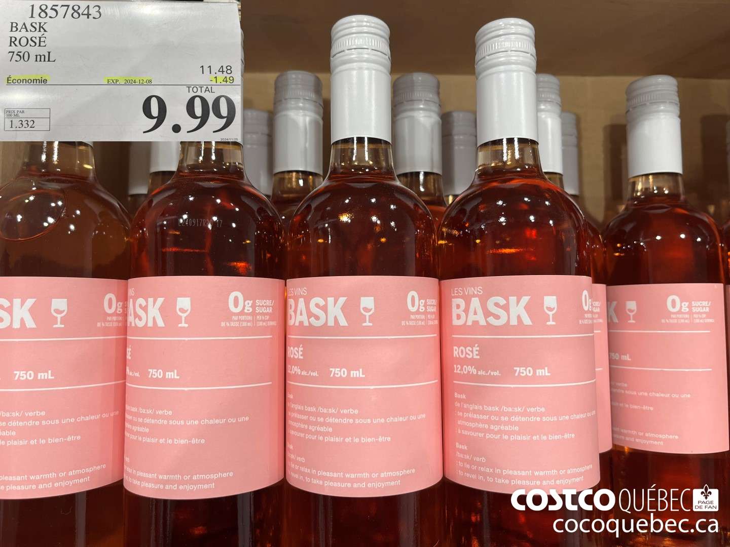 1857843 BASK ROSE 150 ML  (EXPIRES ON 2024-12-08) $9.99