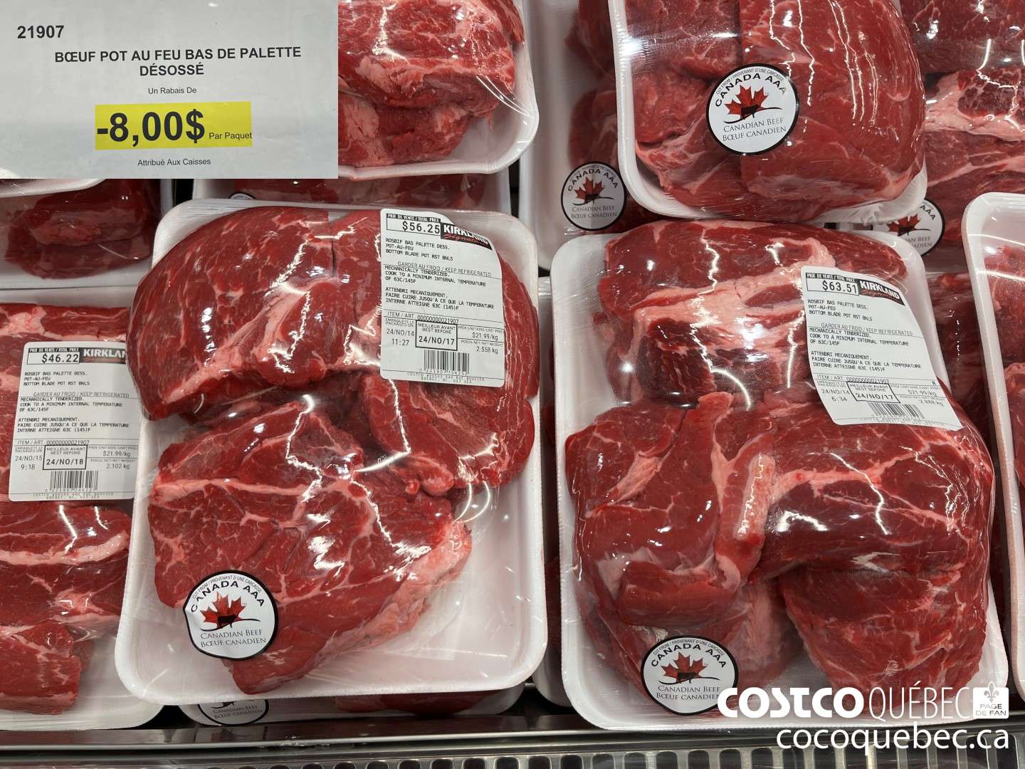 21907 BOEUF POT AU FEU BAS DE PALETTE DESOSSE  ($8.00 INSTANT SAVINGS)