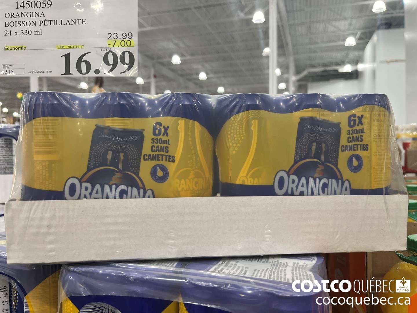 1450059 BOISSON PETILLANTE $16.995.00 ($7.00 INSTANT SAVINGS EXPIRES ON 2024-11-17)