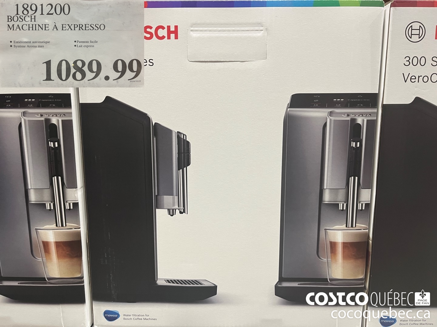 1891200 BOSCH MACHINE A EXPRESSO  $1089.99