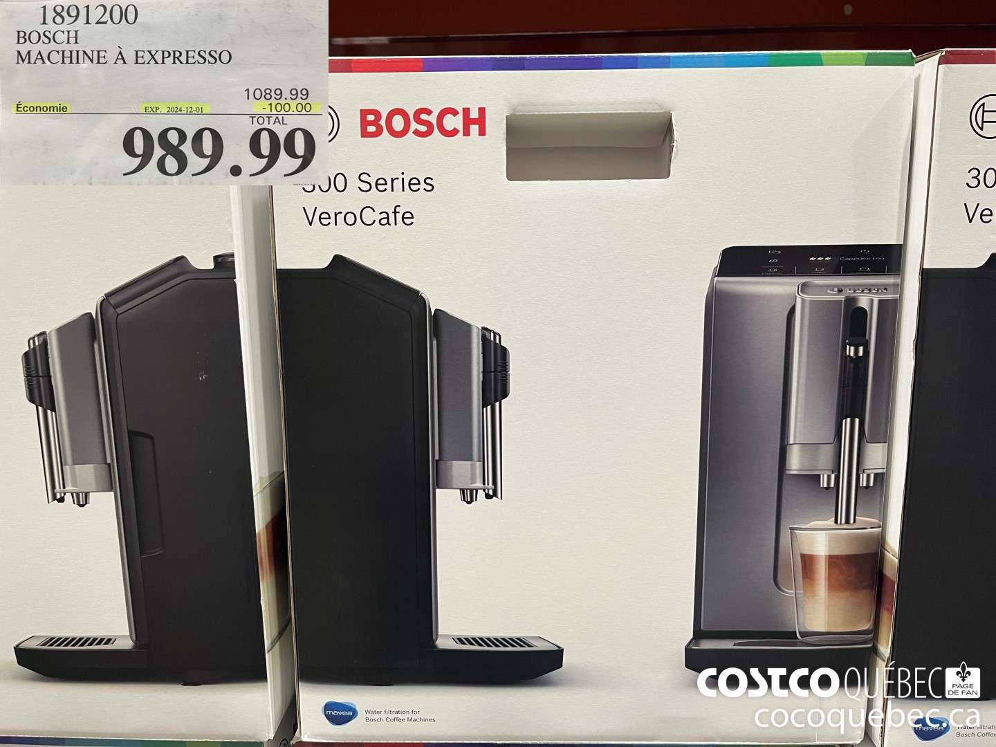 1891200 BOSCH MACHINE A EXPRESSO  ($100.00 INSTANT SAVINGS EXPIRES ON 2024-12-01) $989.99