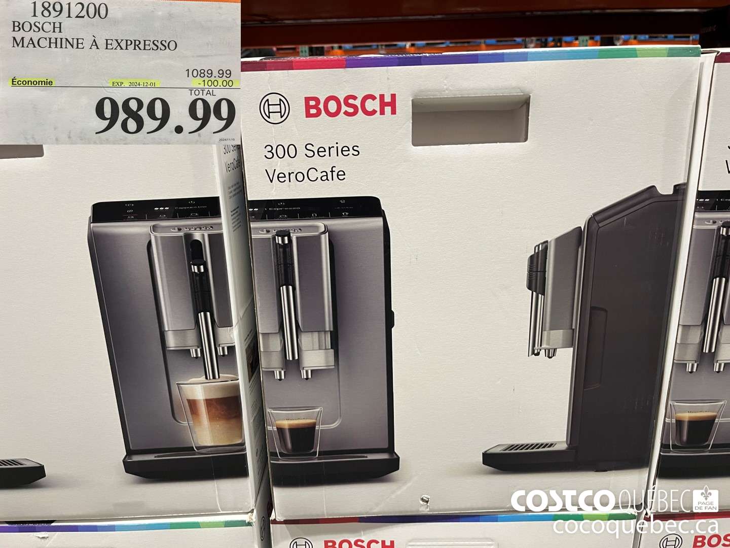 1891200 BOSCH MACHINE A EXPRESSO  ($100.00 INSTANT SAVINGS EXPIRES ON 2024-12-01) $989.99