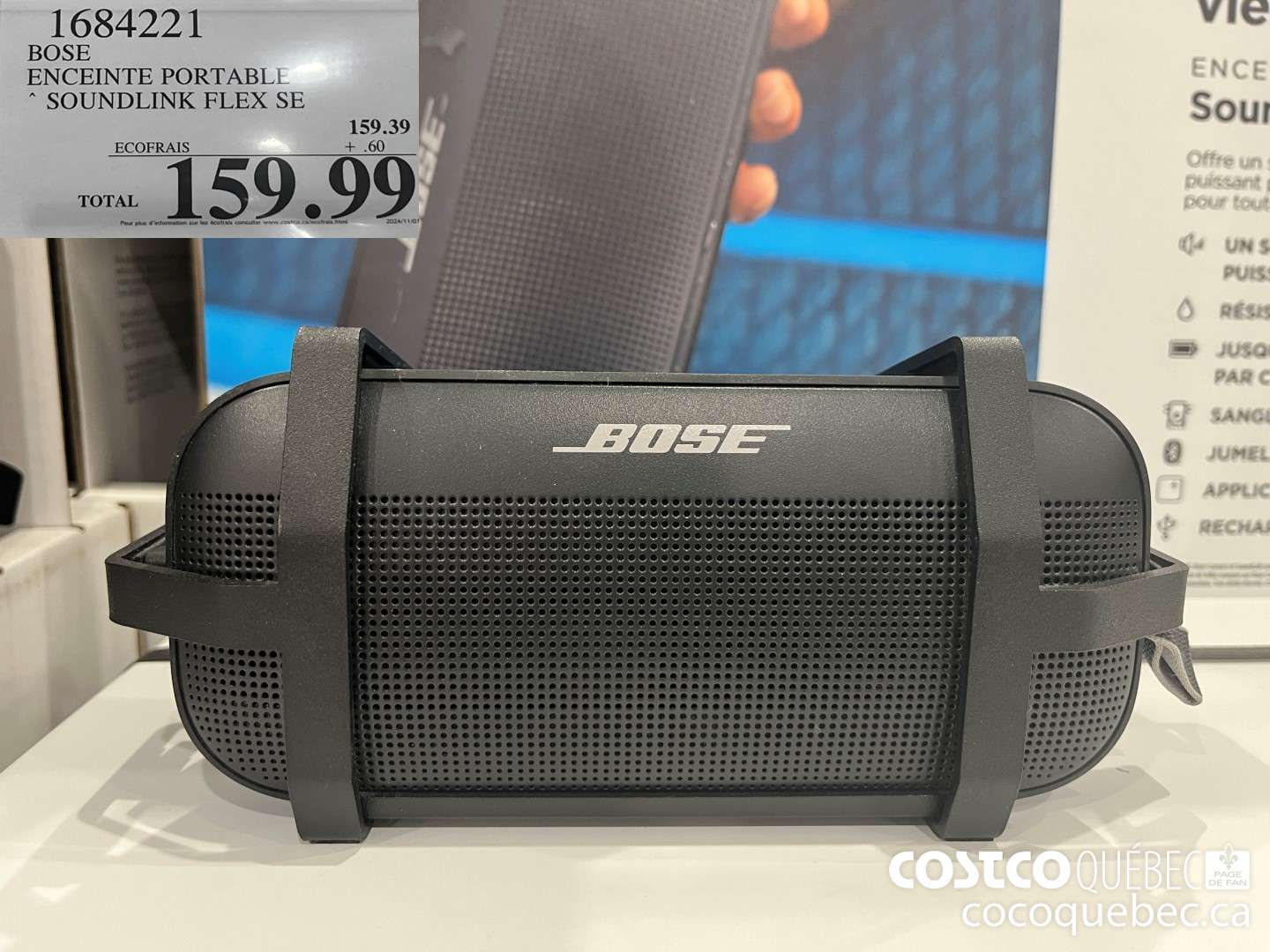 1684221 BOSE ENCEINTE PORTABLE SOUNDLINK FLEX SE $159.99