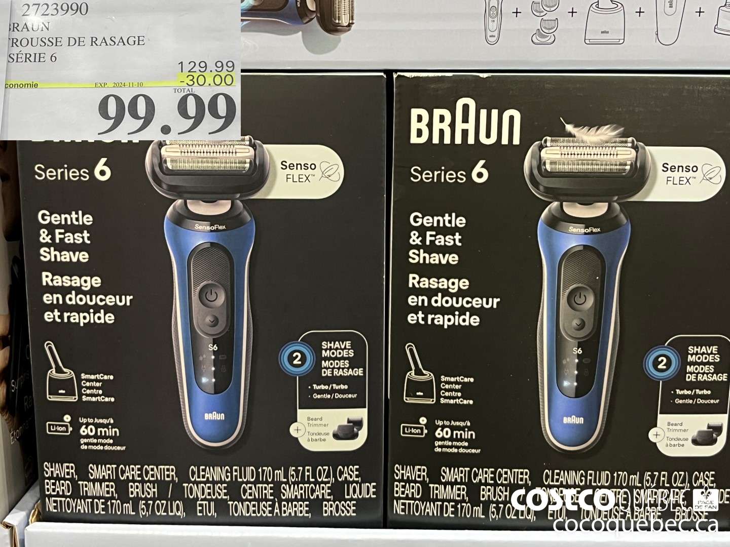 2723990 BRAUN TROUSSE DE RASAGE SERIE 6  ($30.00 INSTANT SAVINGS EXPIRES ON 2024-11-10) $99.99