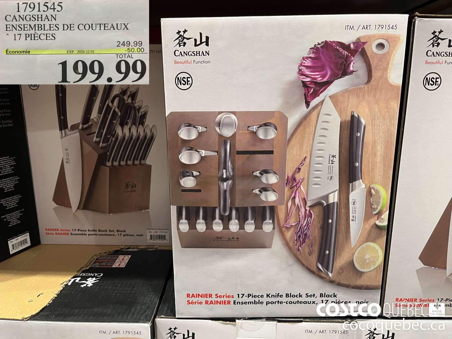 1791545 CANGSHAN ENSEMBLES DE COUTEAUX 17 PIECES ($50.00 INSTANT SAVINGS EXPIRES ON 2024-12-01) $199.99