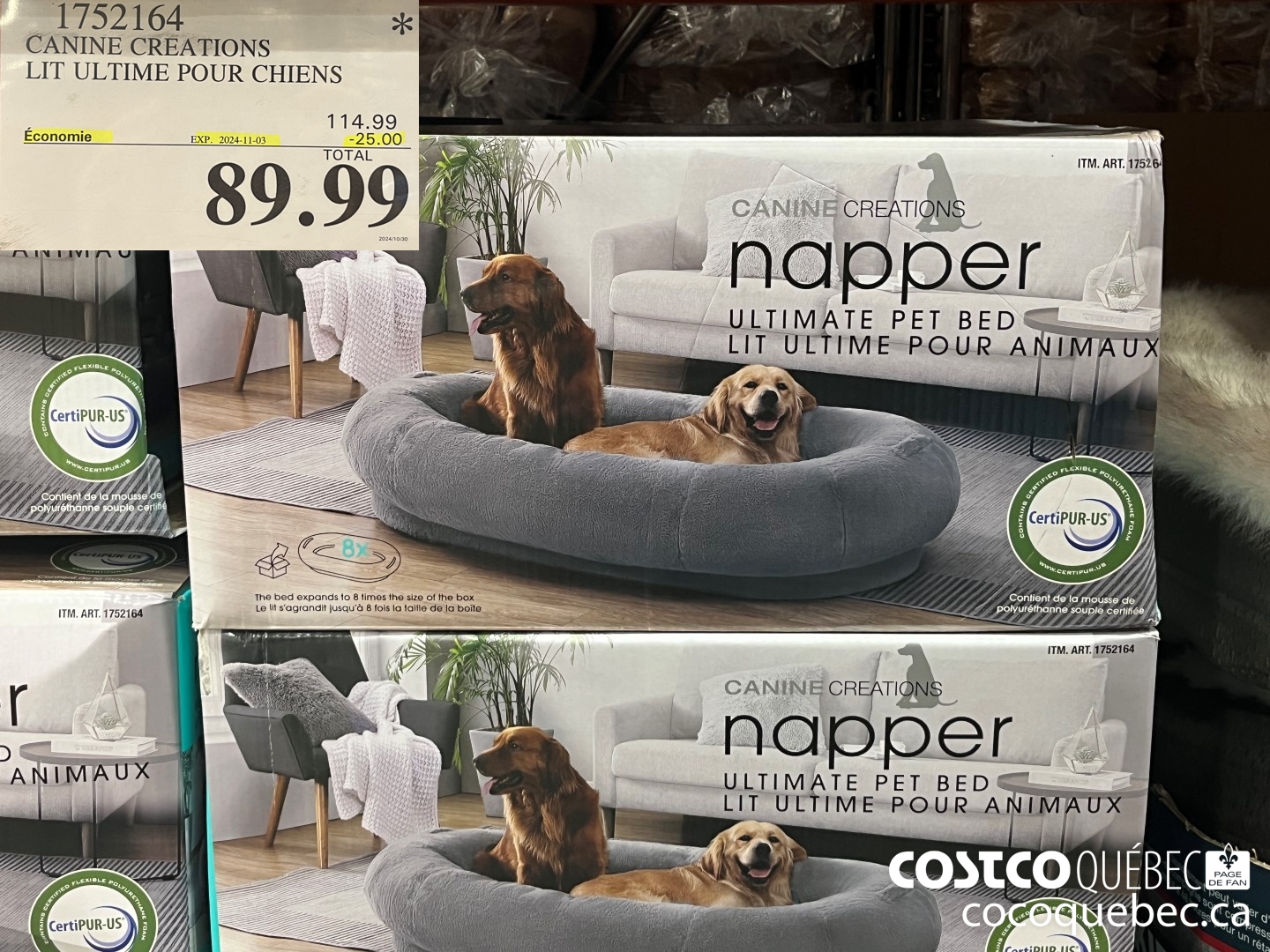 1752164 CANINE CREATIONS LIT ULTIME POUR CHIENS  ($25.00 INSTANT SAVINGS EXPIRES ON 2024-11-03) $89.99