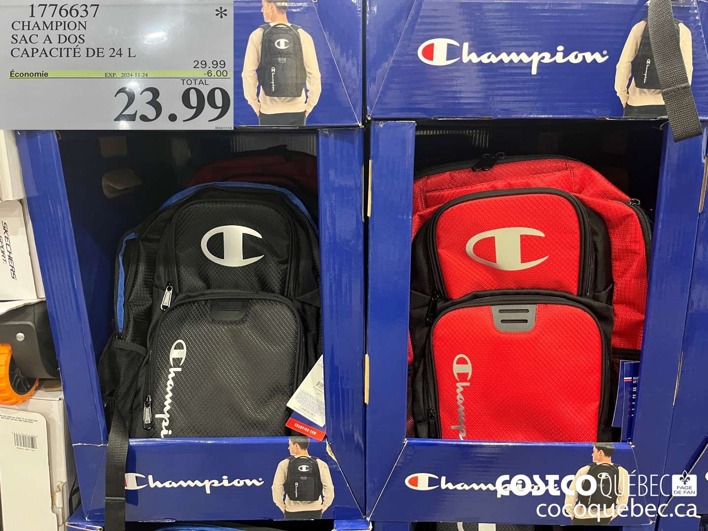 1776637 CHAMPION SAC A DOS CAPACITE DE 24 L  ($6.00 INSTANT SAVINGS EXPIRES ON 2024-11-24) $23.99