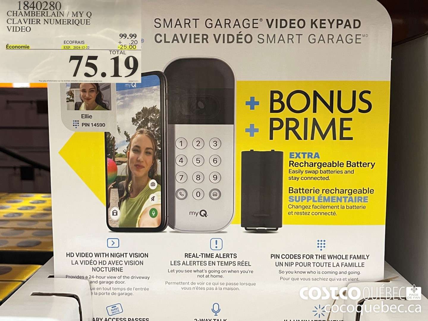 1840280 CLAVIER NUMERIQUE VIDEO  ($25.00 INSTANT SAVINGS EXPIRES ON 2024-12-22) $75.19