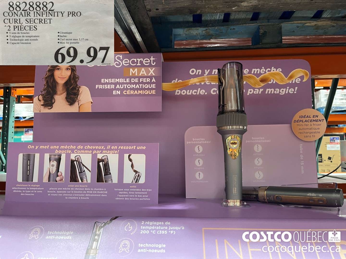 8828882 CONAIR INFINITY PRO CURL SECRET, 2 PIECES  $69.97