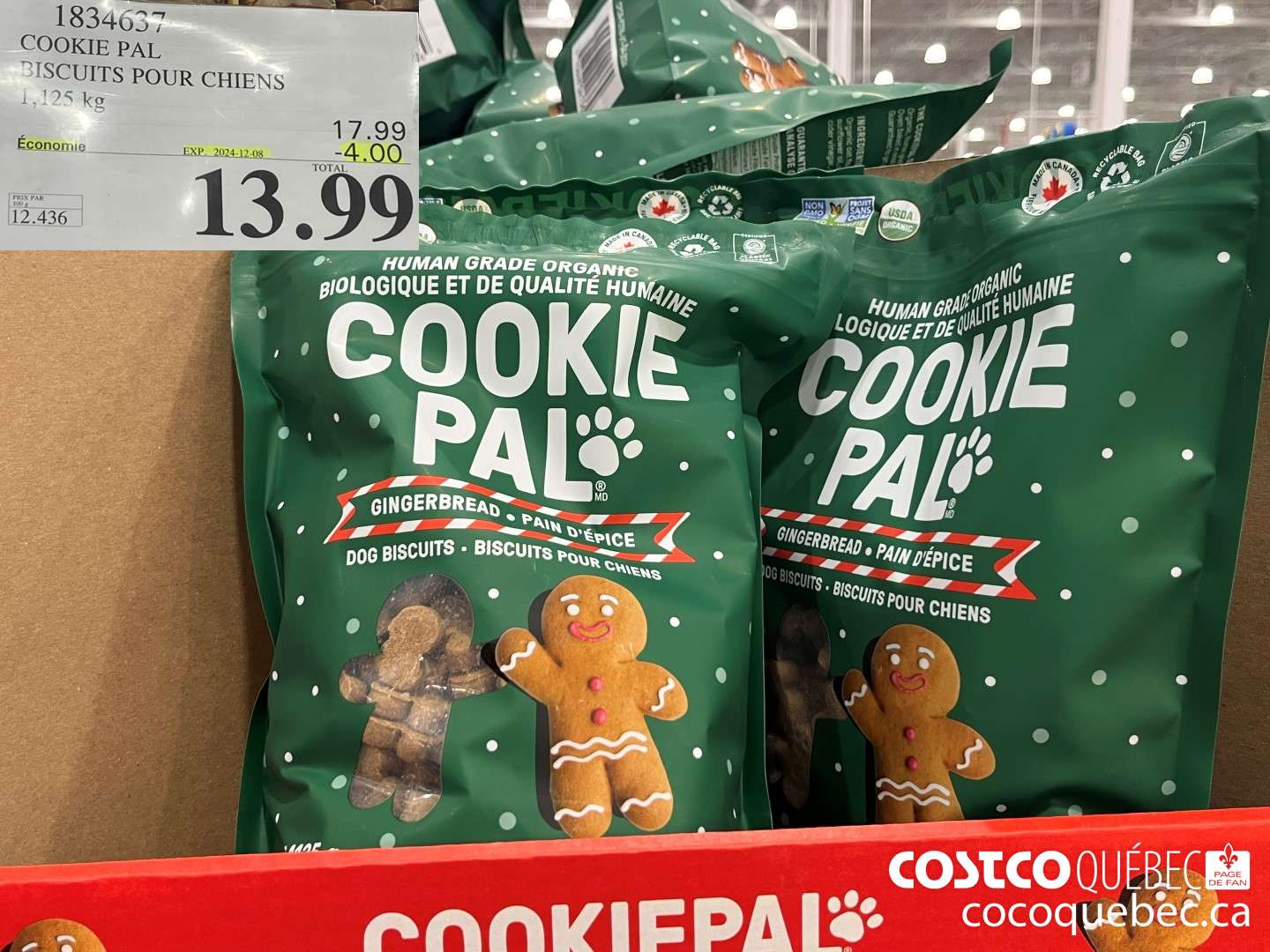 1834637 COOKIE PAL BISCUITS POUF CHIENS  ($4.00 INSTANT SAVINGS EXPIRES ON 2024-12-08) $13.99