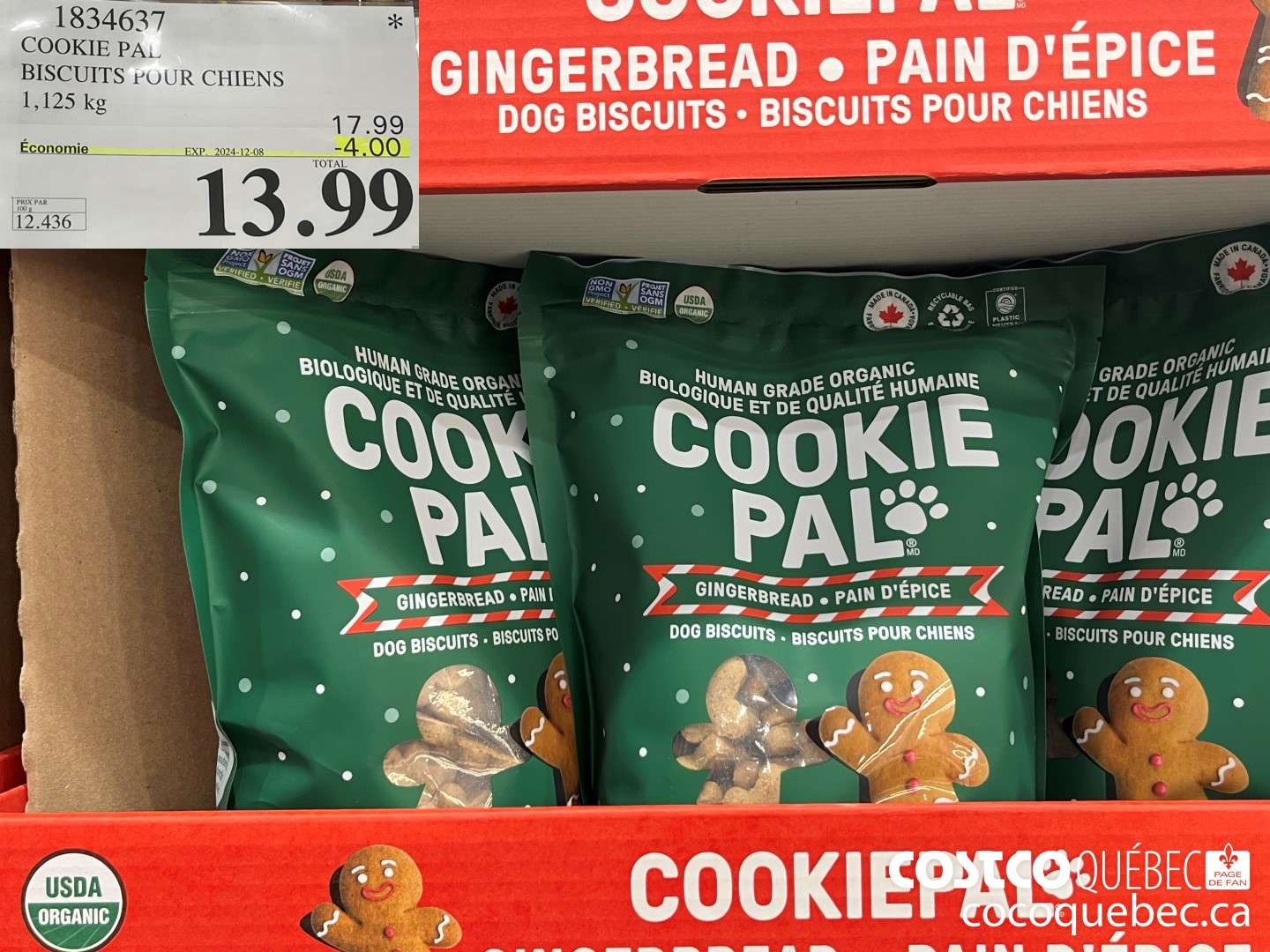 1834637 COOKIE PAL BISCUITS POUF CHIENS  ($4.00 INSTANT SAVINGS EXPIRES ON 2024-12-08) $13.99