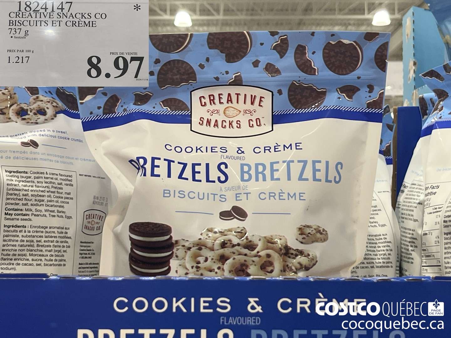 1824147 CREATIVE SNACKS CO  $8.97