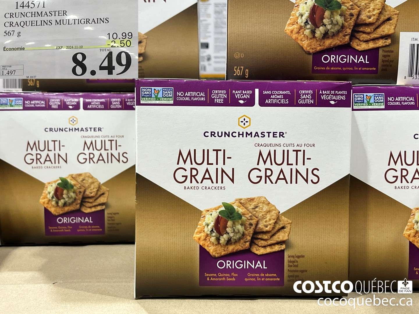 144571 CRUNCHMASTER CRAQUELINS MULTIGRAINS 567 ($3.00 INSTANT SAVINGS EXPIRES ON 2024-11-10) $8.49