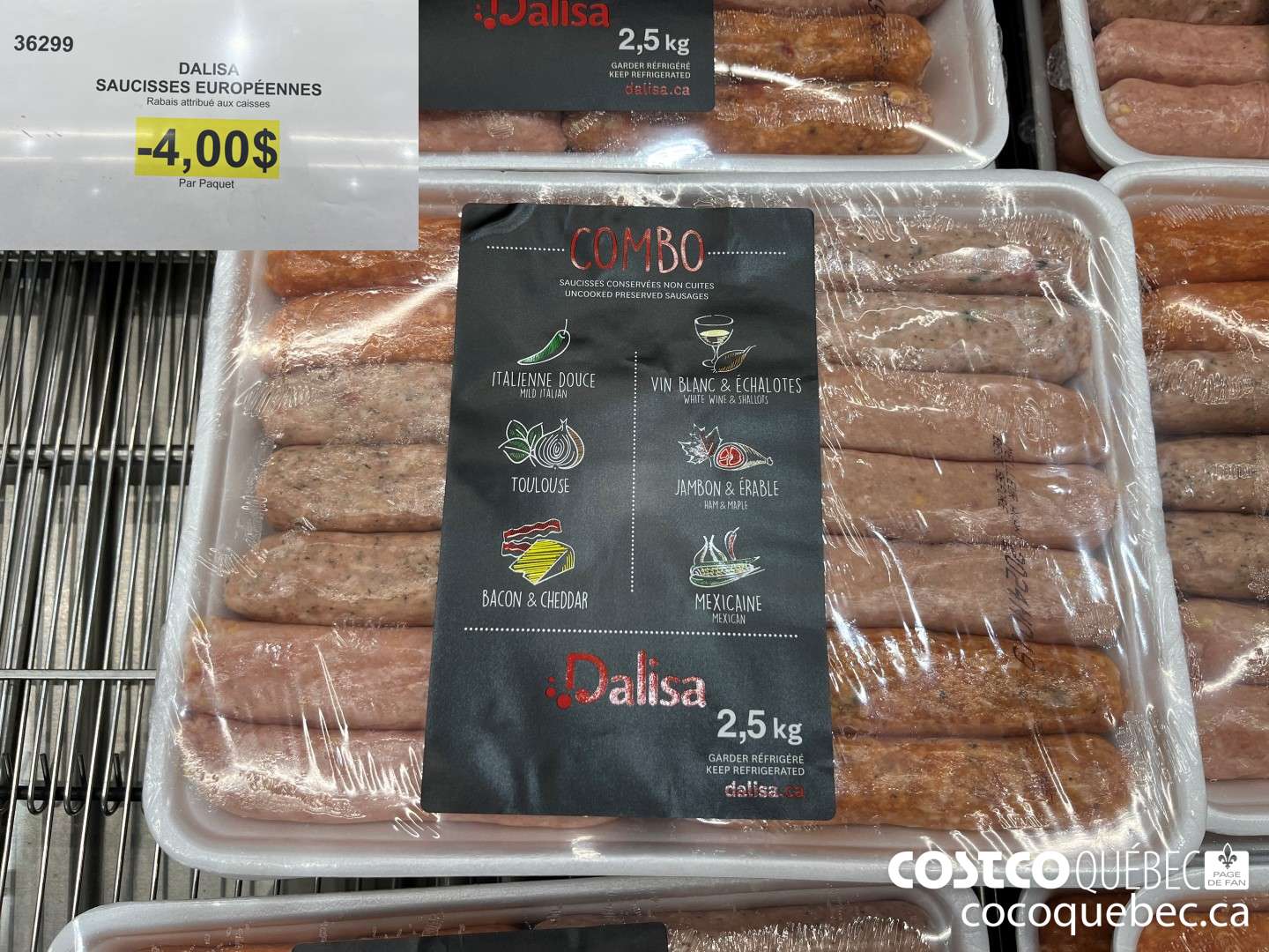 36299 DALISA SAUCISSES EUROPEENNES  ($4.00 INSTANT SAVINGS)