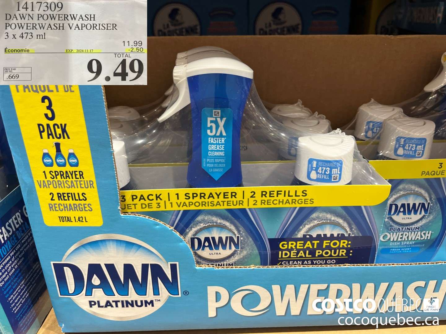 1417309 DAWN POWERWASH POWERWASH VAPORISER 3X 473 mi  ($2.50 INSTANT SAVINGS EXPIRES ON 2024-11-17) $9.49