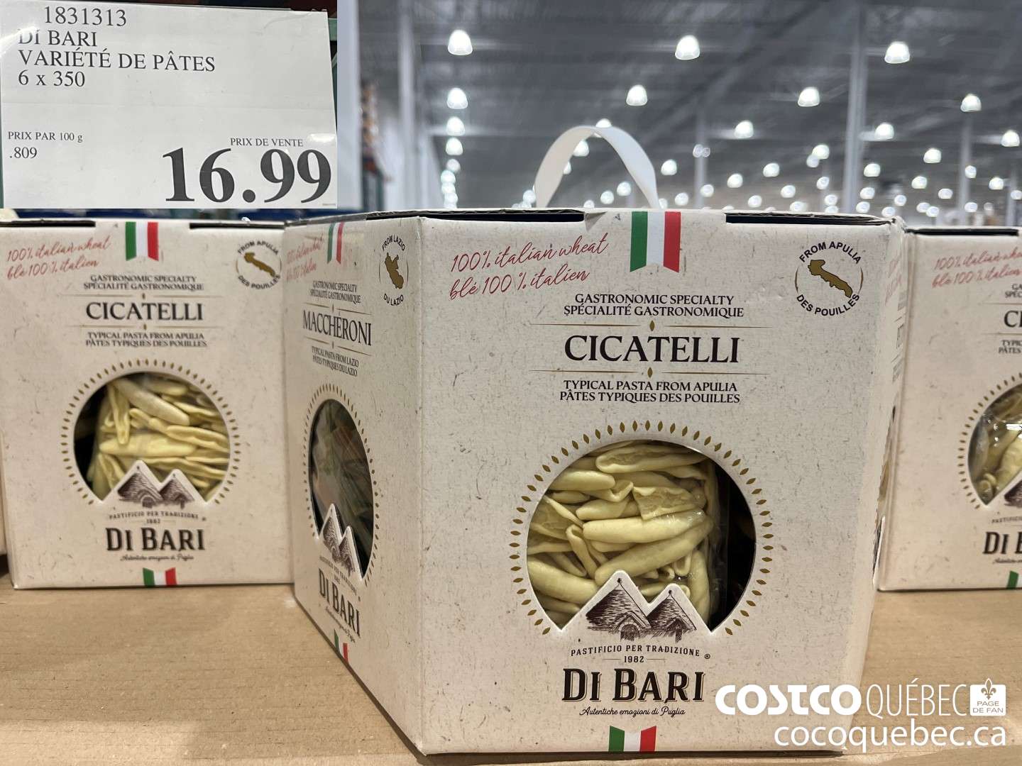 1831313 DI BARI VARIETE DE PATES 6 x 350  $16.99