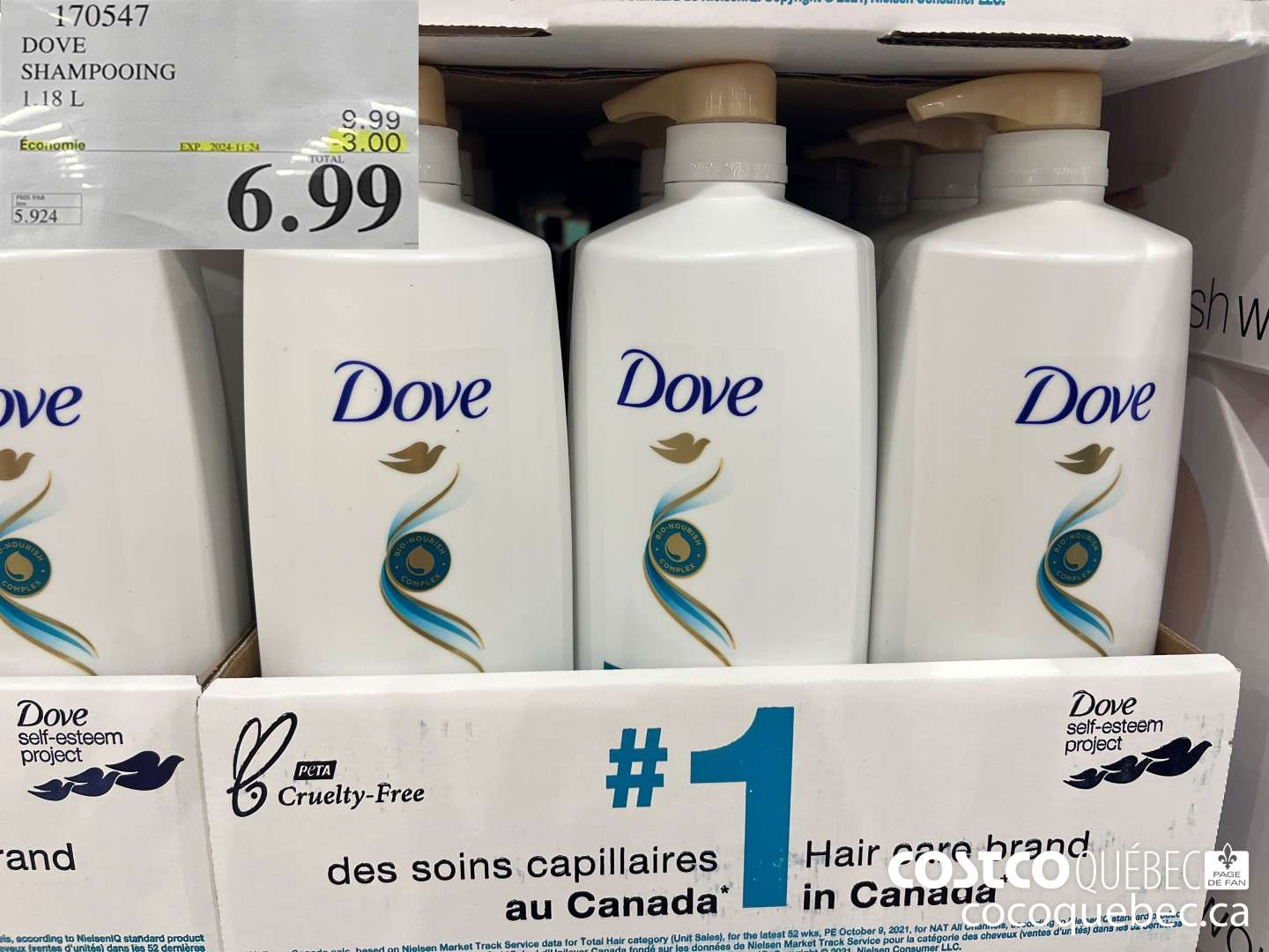 170547 DOVE SHAMPOOING ($3.00 INSTANT SAVINGS EXPIRES ON 2024-11-24) $6.99