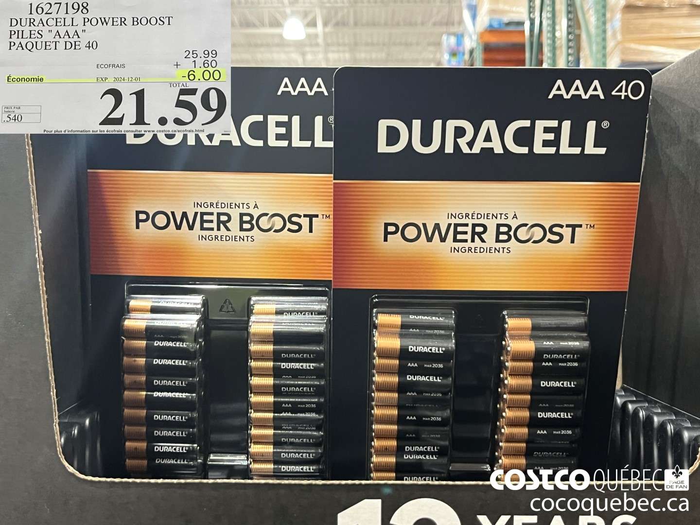1627198 DURACELL POWER BOOST PILES 