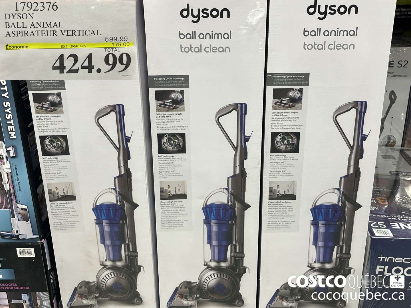1792376 DYSON BALL ANIMAL ASPIRATEUR VERTICAL  (EXPIRES ON 2024-12-05) $424.99