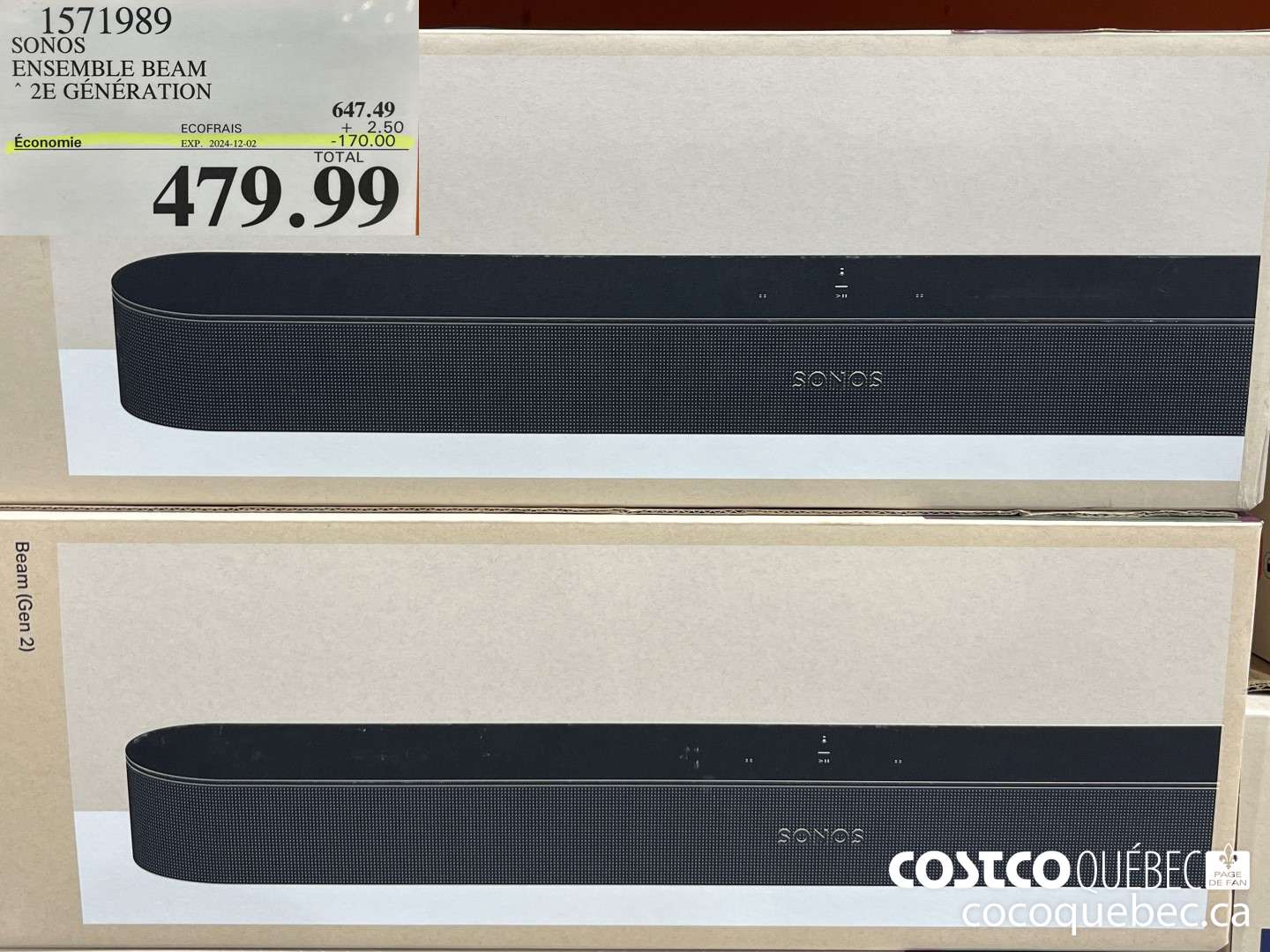 1571989 ENSEMBLE BEAM 2E GENERATION 024-12-02  ($170.00 INSTANT SAVINGS) $479.99