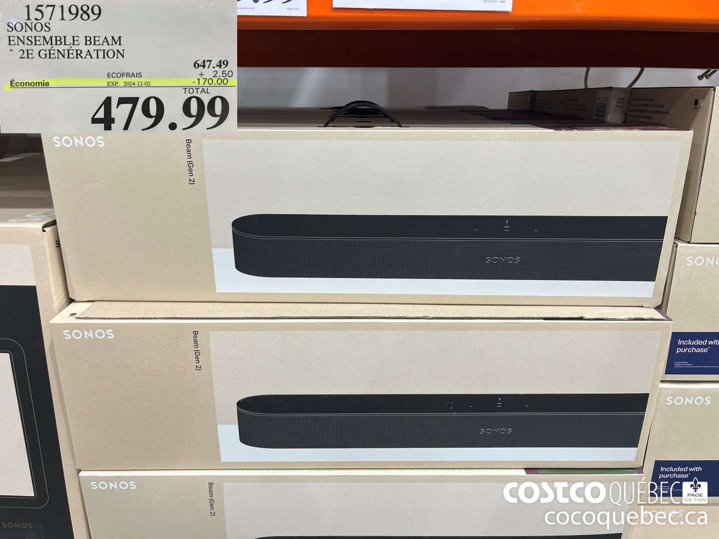 1571989 ENSEMBLE BEAM (2E GEN)  ($170.00 INSTANT SAVINGS EXPIRES ON 2024-12-02) $479.99