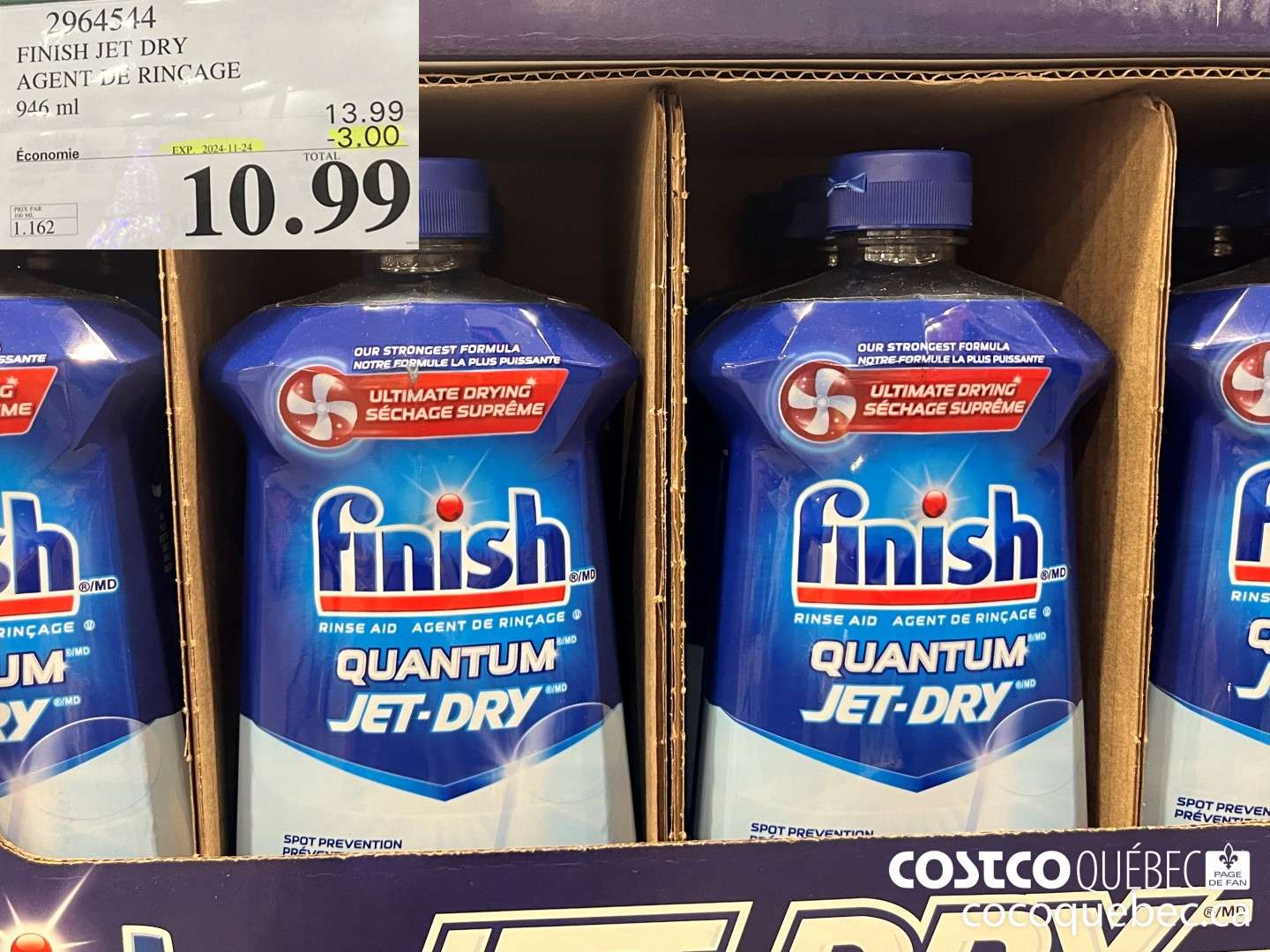 2964544 FINISH JET DRY ULTRA AGENT DE RINCAGE 946 ml ($4.00 INSTANT SAVINGS EXPIRES ON 2024-11-24) $9.99
