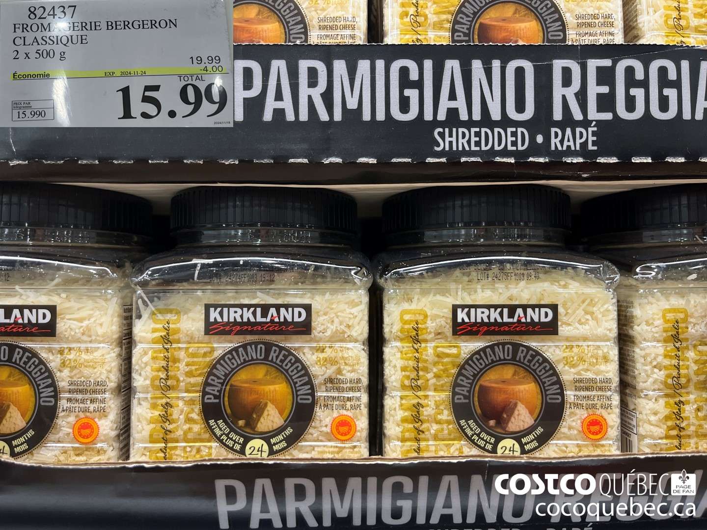 82437 FROMAGERIE BERGERON CLASSIQUE - 2 x 500 g  ($4.00 INSTANT SAVINGS EXPIRES ON 2024-11-24) $15.99