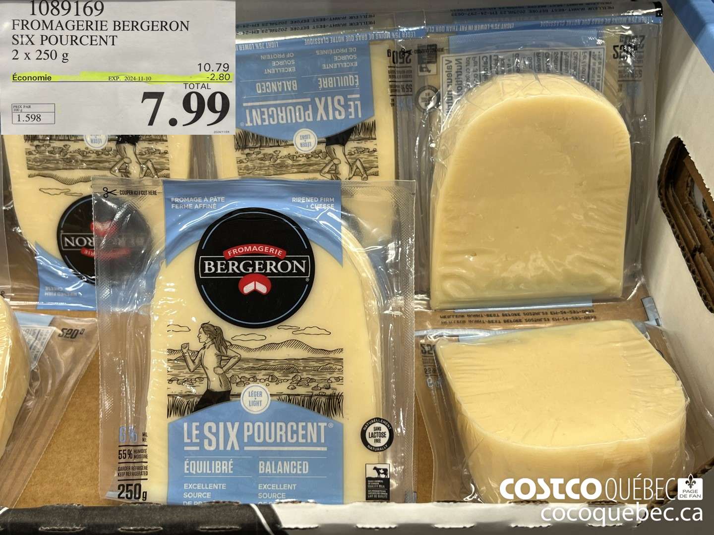 1089169 FROMAGERIE BERGERON SIX POURCENT ($2.80 INSTANT SAVINGS EXPIRES ON 2024-11-10) $7.99
