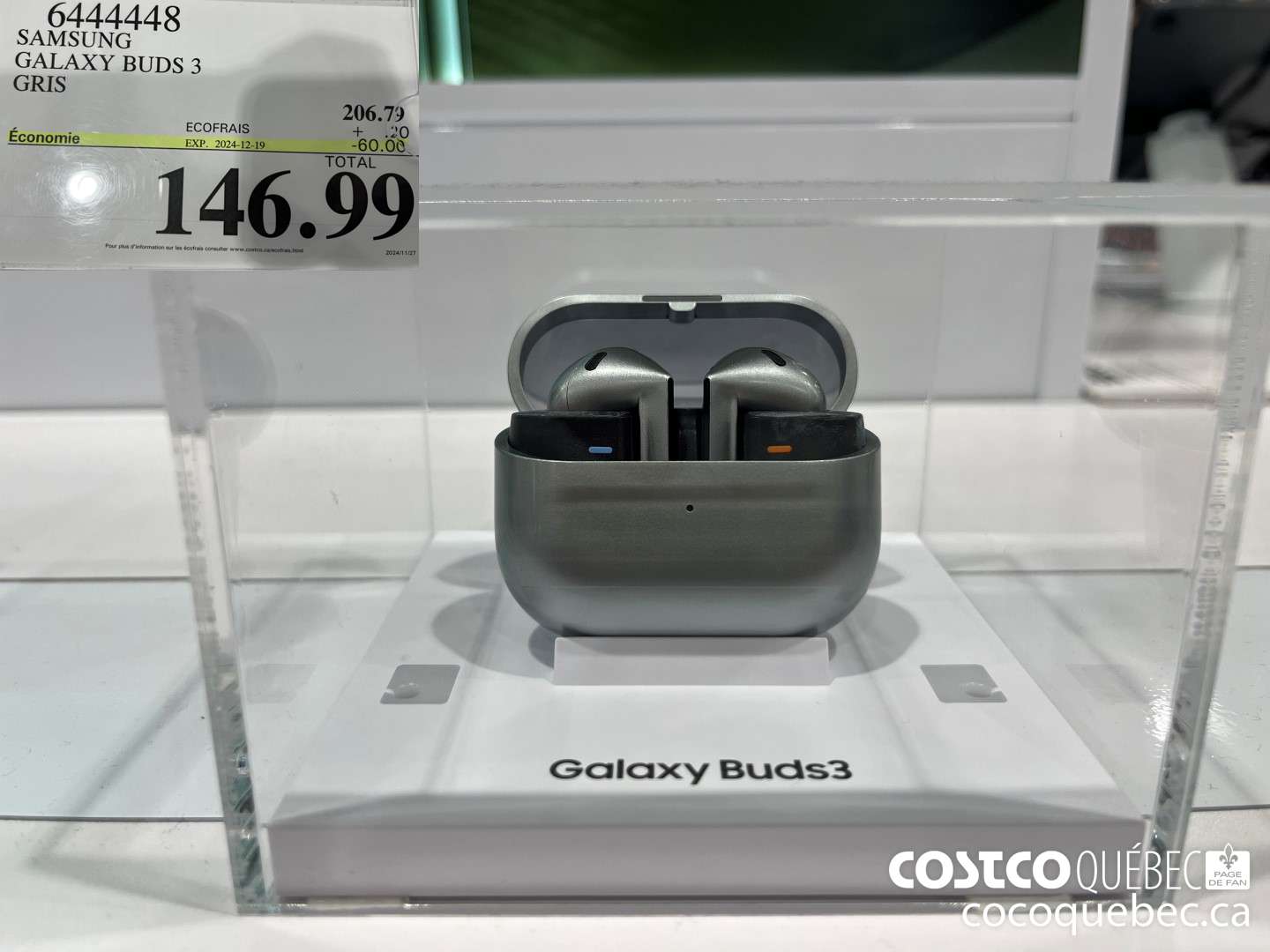 6444448 GALAXY BUDS 3 GRIS  ($60.00 INSTANT SAVINGS EXPIRES ON 2024-12-19) $146.99