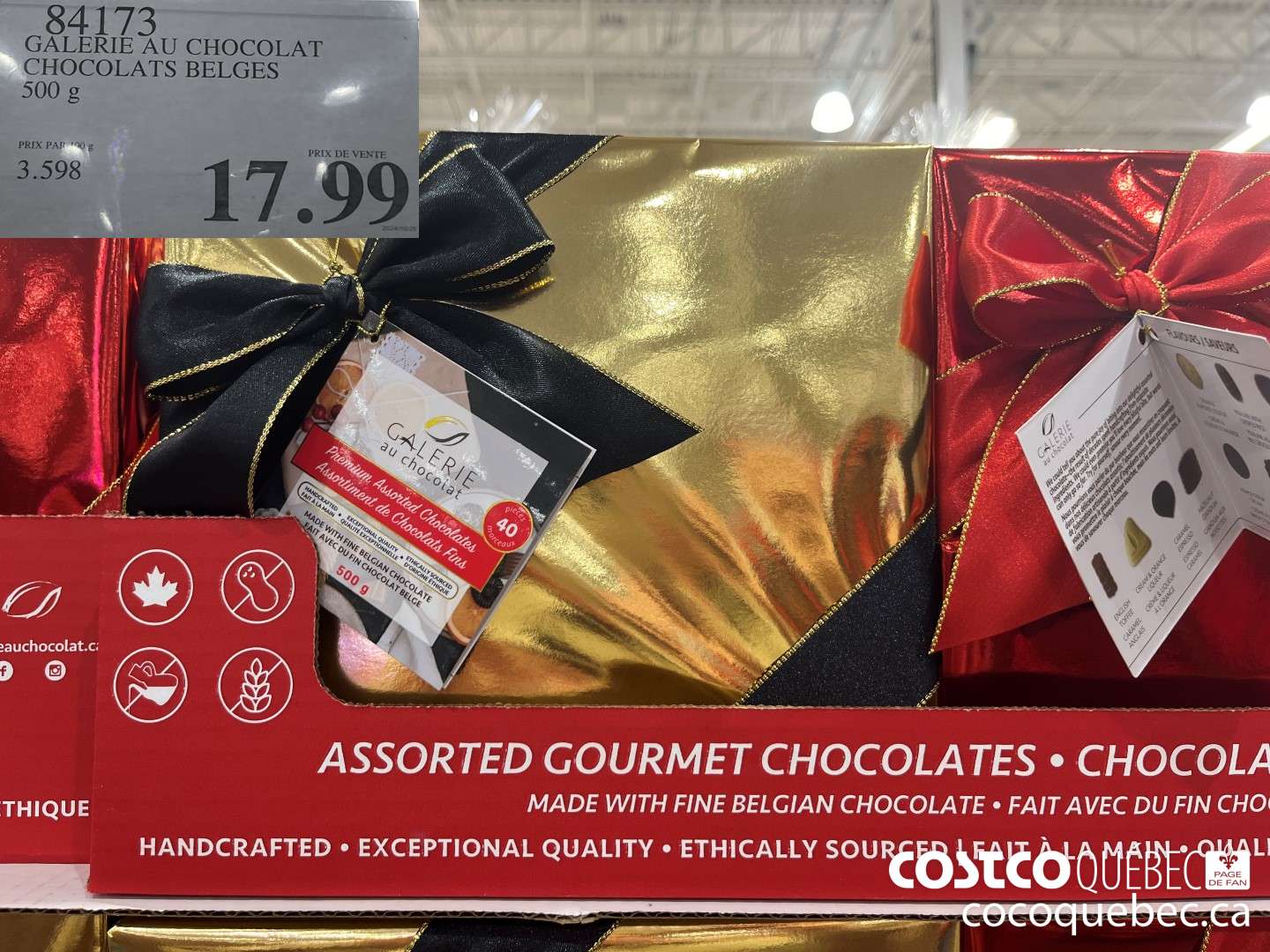 84173 GALERIE AU CHOCOLAT CHOCOLATS BELGES 500 g  $17.99