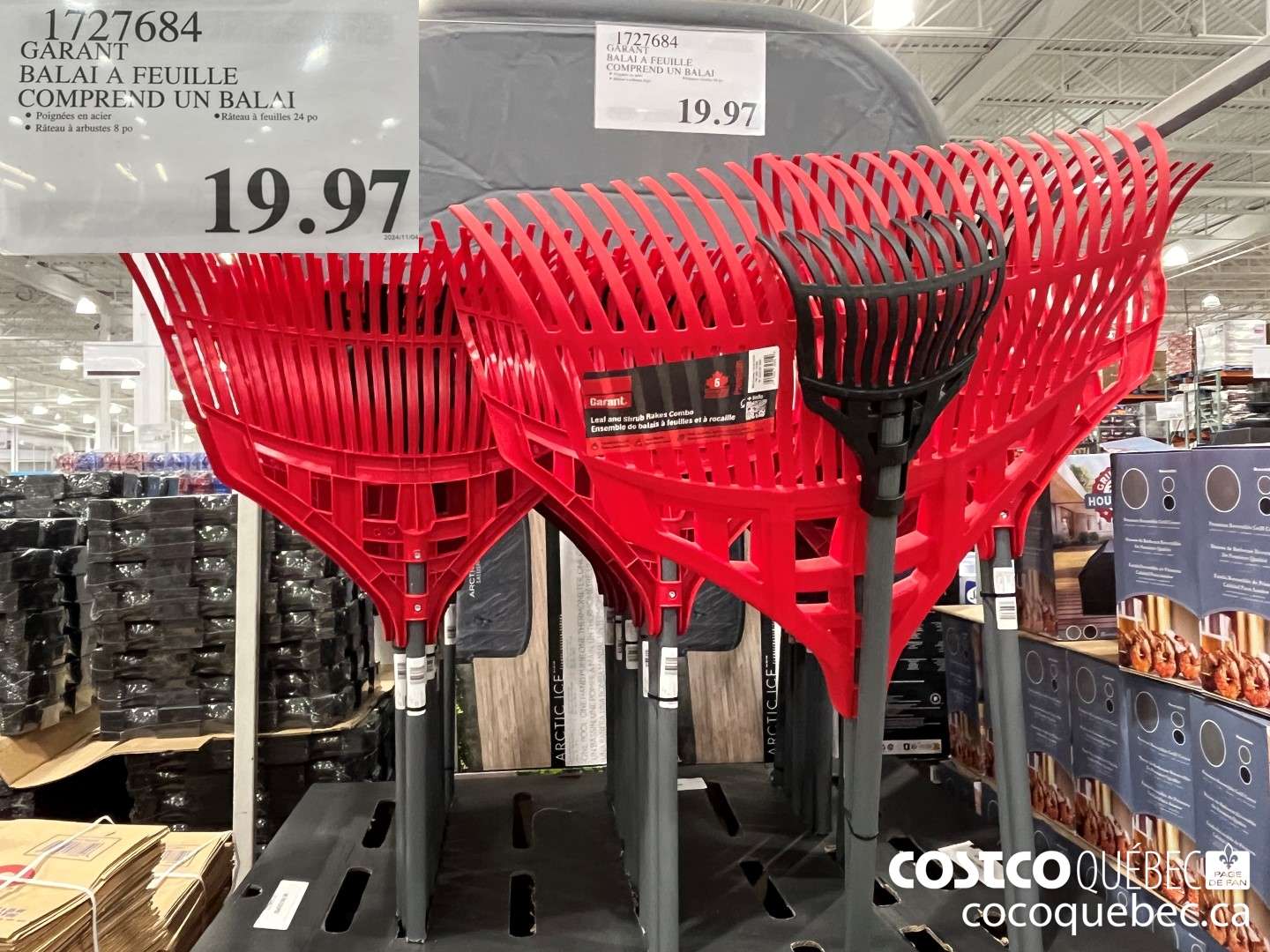 1727684 GARANT BALAI A FEUILLE COMPREND UN BALAI  $19.97