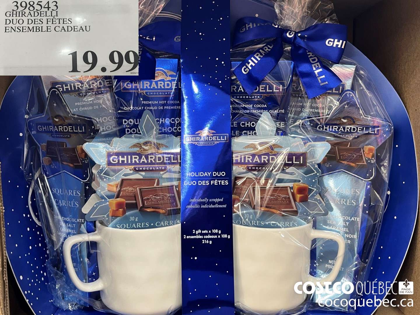 398543 GHIRADELLI DUO DES FETES ENSEMBLE CADEAU  $19.99