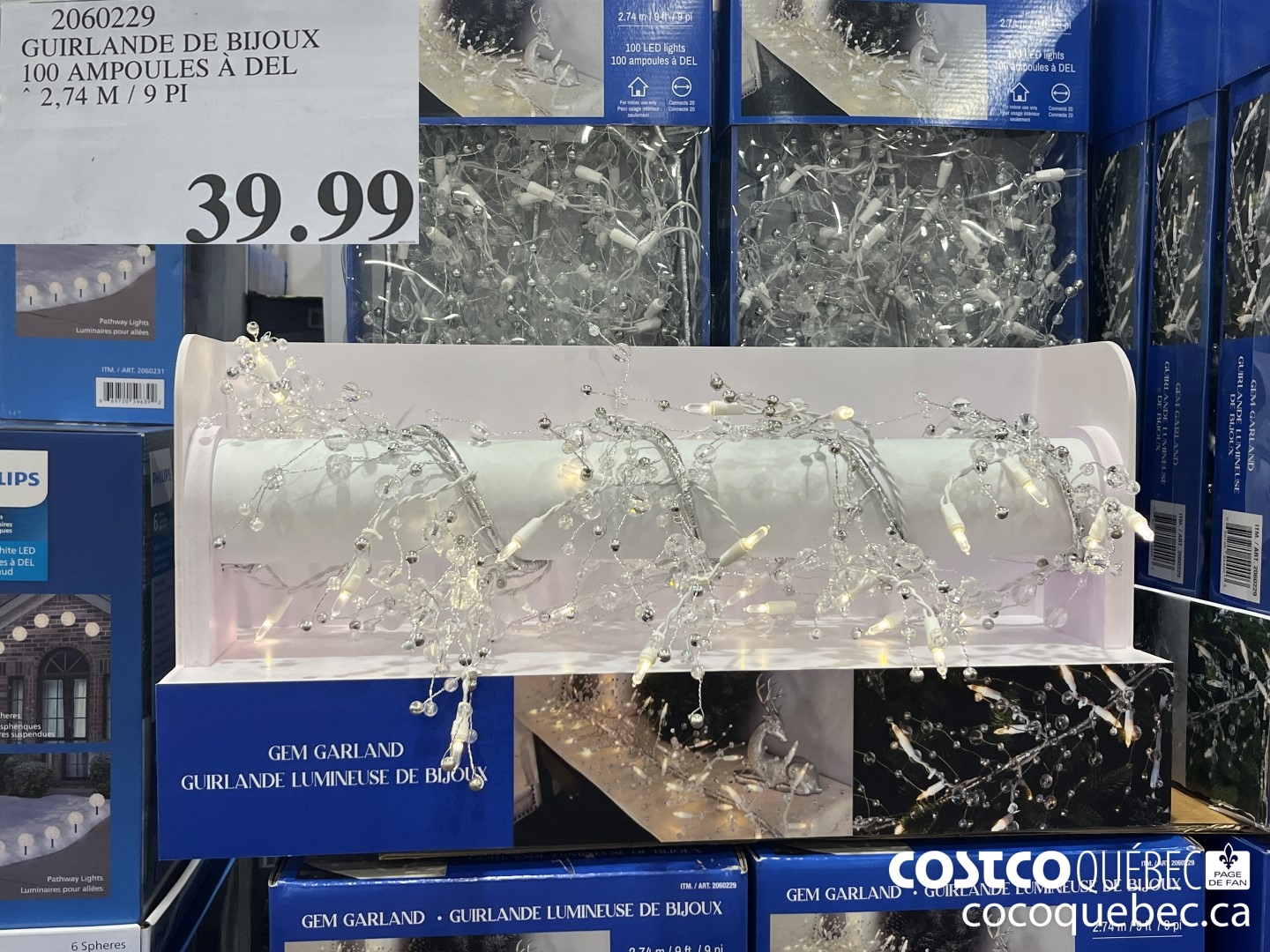 206022258 GUIRLANDE DE BIJOUX 100 AMPOULES A DEL 274M /9 Pl  $39.99