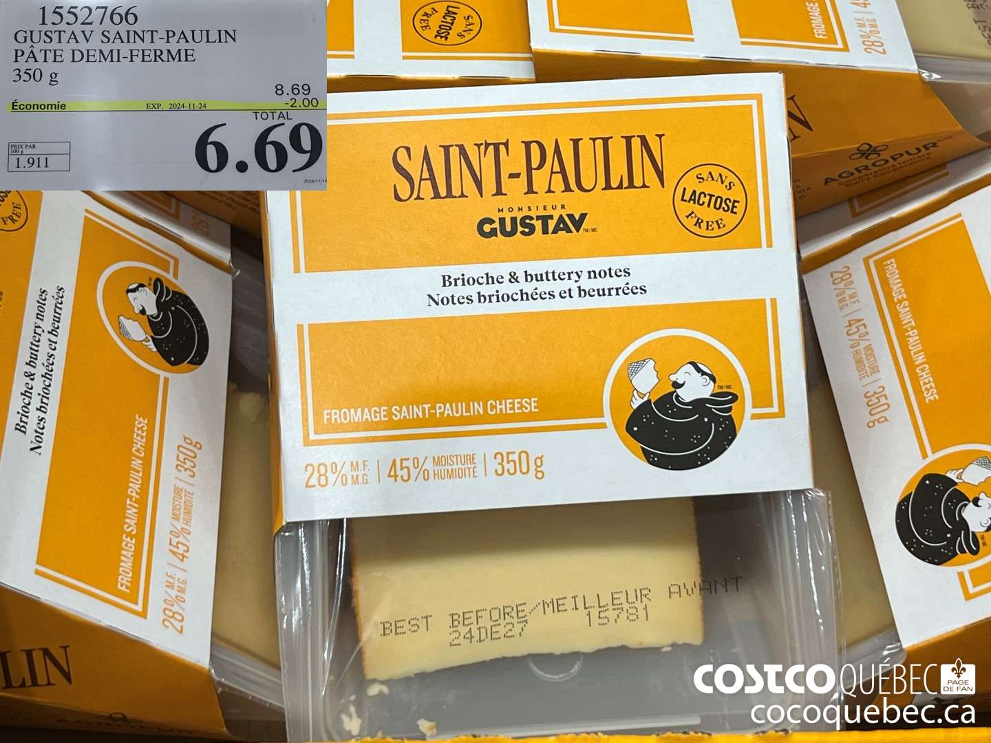 1552766 GUSTAV SAINT-PAULIN PATE DEMI-FERME 350 g  ($2.00 INSTANT SAVINGS EXPIRES ON 2024-11-24) $6.69