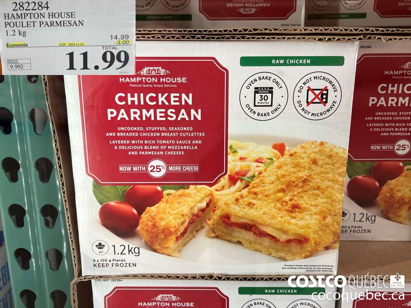 282284 HAMPTON HOUSE POULET PARMESAN  ($3.00 INSTANT SAVINGS EXPIRES ON 2024-11-24) $11.99