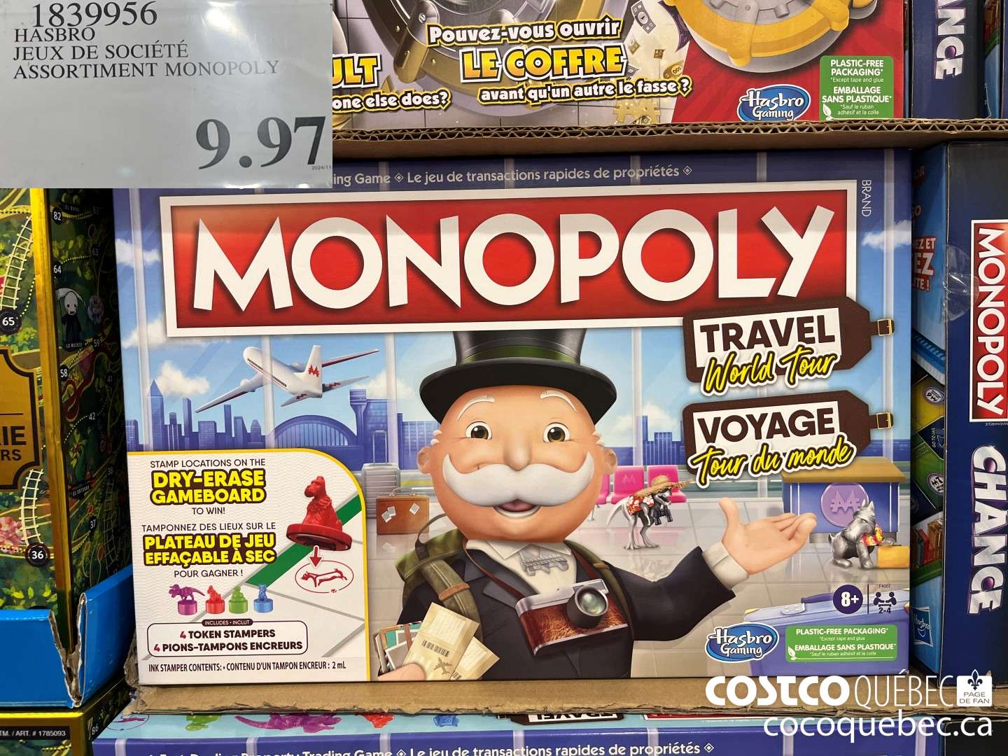 1839950 HASBRO JEUX DE SOCIETE ASSORTIMENT MONOPOLY  $9.97