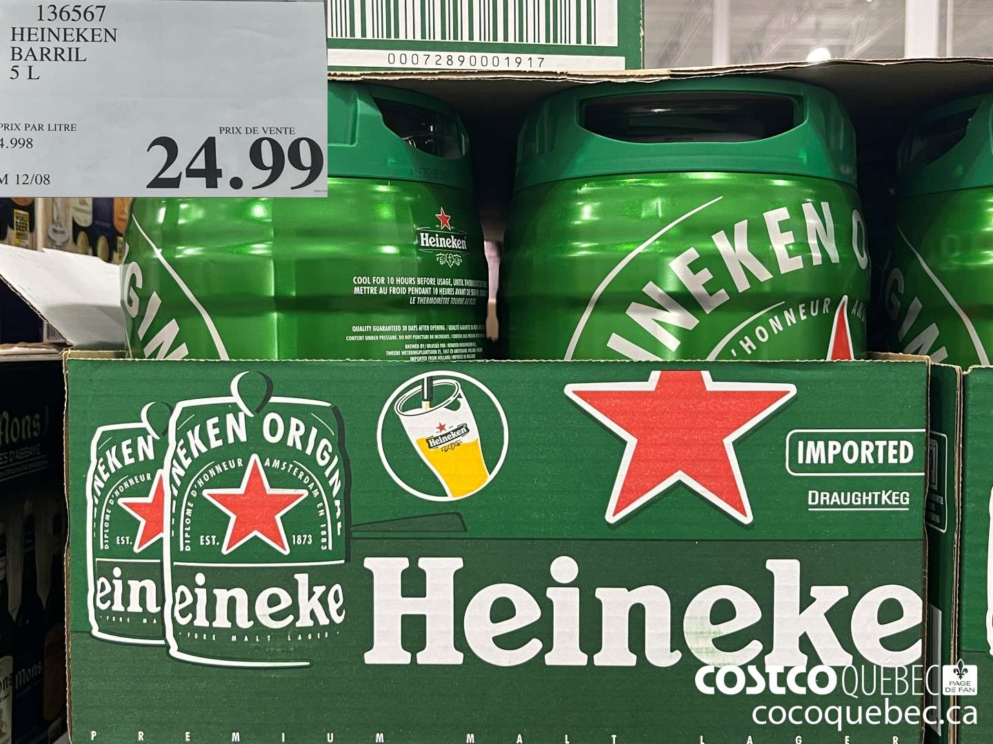 136567 HEINEKEN BARRIL  $24.99